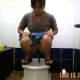 This voyeur video features a woman taking a runny shit and pissing into a public toilet in Thailand. Apparently, the toilet has no running water, and she has to pour water down the drain with a plastic container. 1 minute.